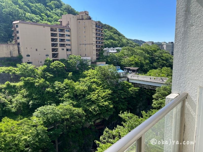 鬼怒川温泉ホテル湯の街館和洋室から見える橋